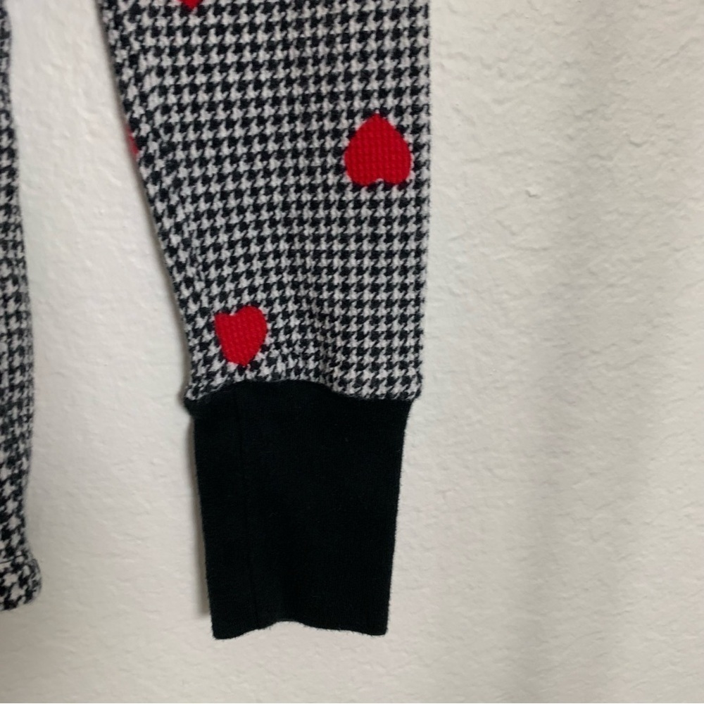 Victoria’s Secret Houndstooth Heart Thermal Pajama Set Womens S Waffle Stretch - Picture 5 of 13